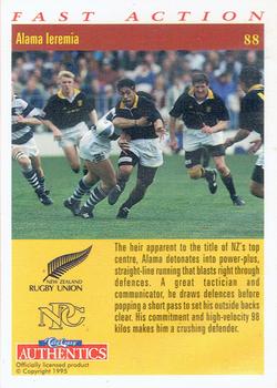 1995 Card Crazy Authentics Rugby Union NPC Superstars #88 Alama Ieremia Back